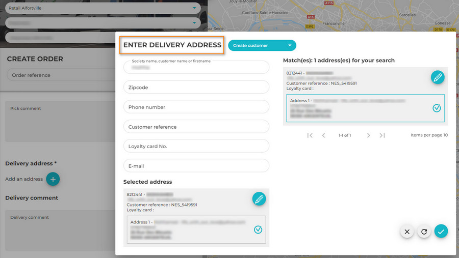 saisie adresse de livraison 